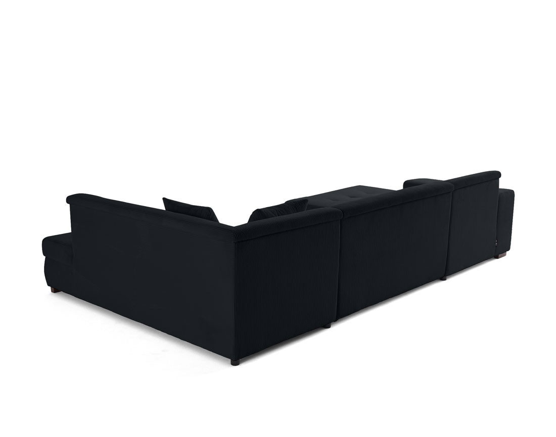 Canapé panoramique d'angle droit 7 places en velours côtelé Vermont Canapé panoramique d'angle droit 7 places en velours côtelé Vermont