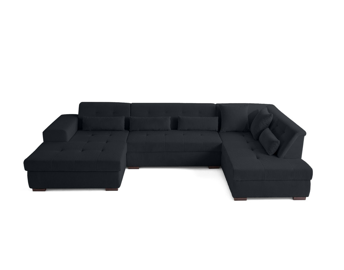 Canapé panoramique d'angle droit 7 places en velours côtelé Vermont Canapé panoramique d'angle droit 7 places en velours côtelé Vermont