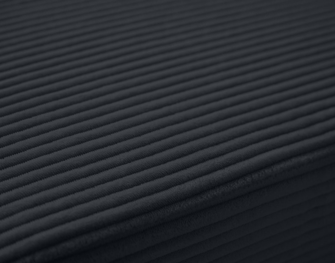 Canapé panoramique convertible Vermont 7 places en velours côtelé