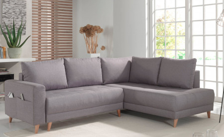 Ivar - Canapé d'angle L 5 places - Convertible - Avec coffre et poche de rangement - Style scandinave - Droit Ivar - Canapé d'angle L 5 places - Convertible - Avec coffre et poche de rangement - Style scandinave - Droit