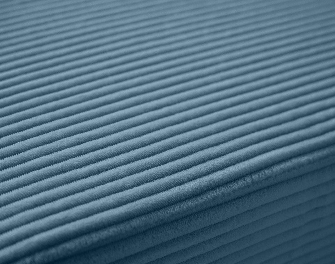 Canapé panoramique convertible Vermont 7 places en velours côtelé