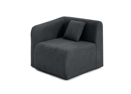 module d'assise d'angle gauche en tissu Ikare