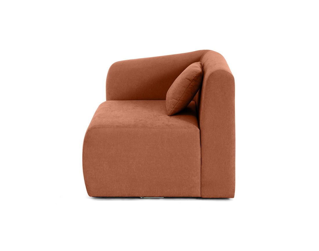 module d'assise d'angle gauche en tissu Ikare