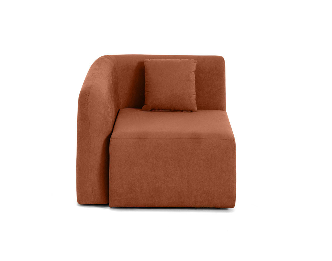module d'assise d'angle gauche en tissu Ikare