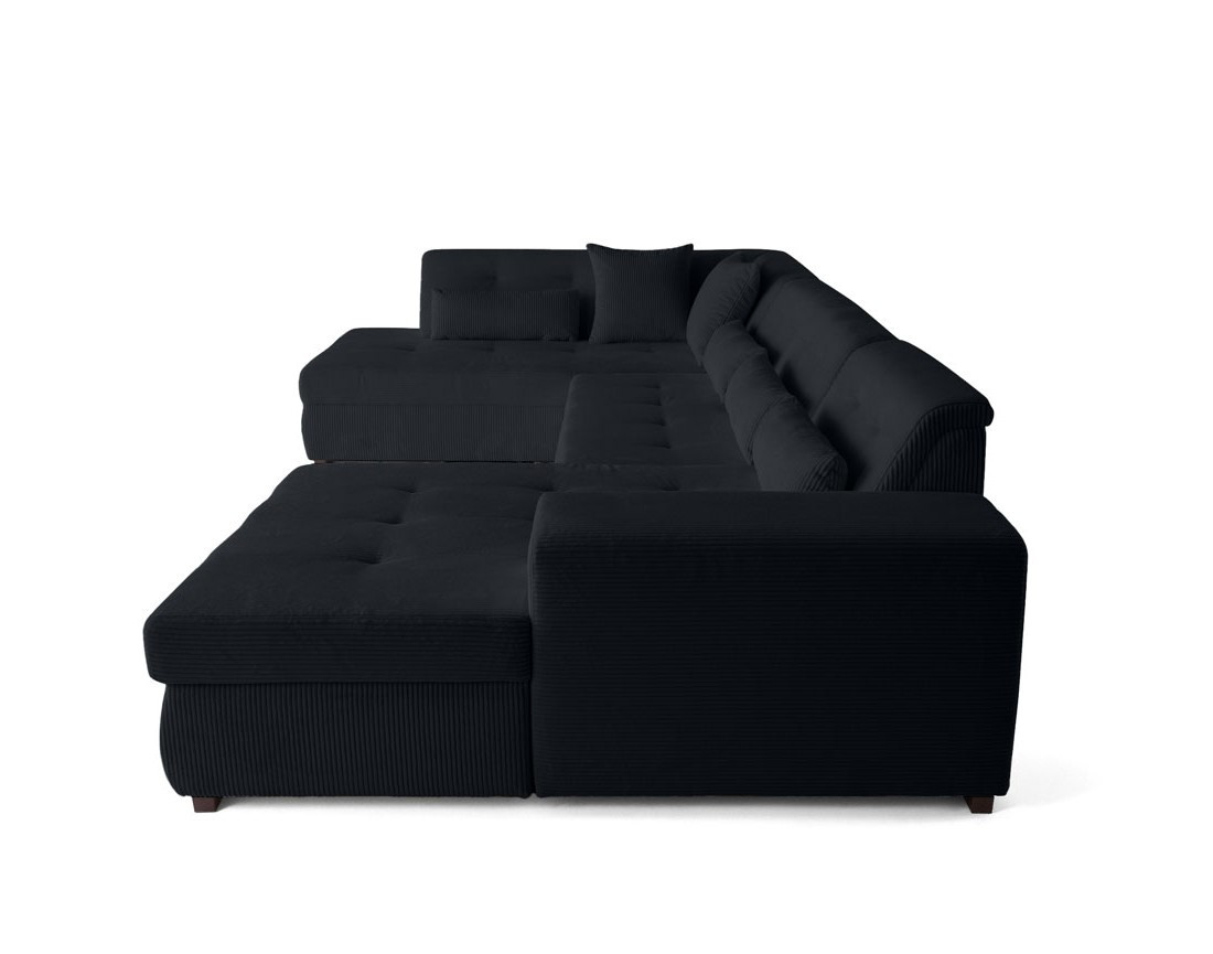 Canapé panoramique d'angle gauche 7 places en velours côtelé Vermont Canapé panoramique d'angle gauche 7 places en velours côtelé Vermont