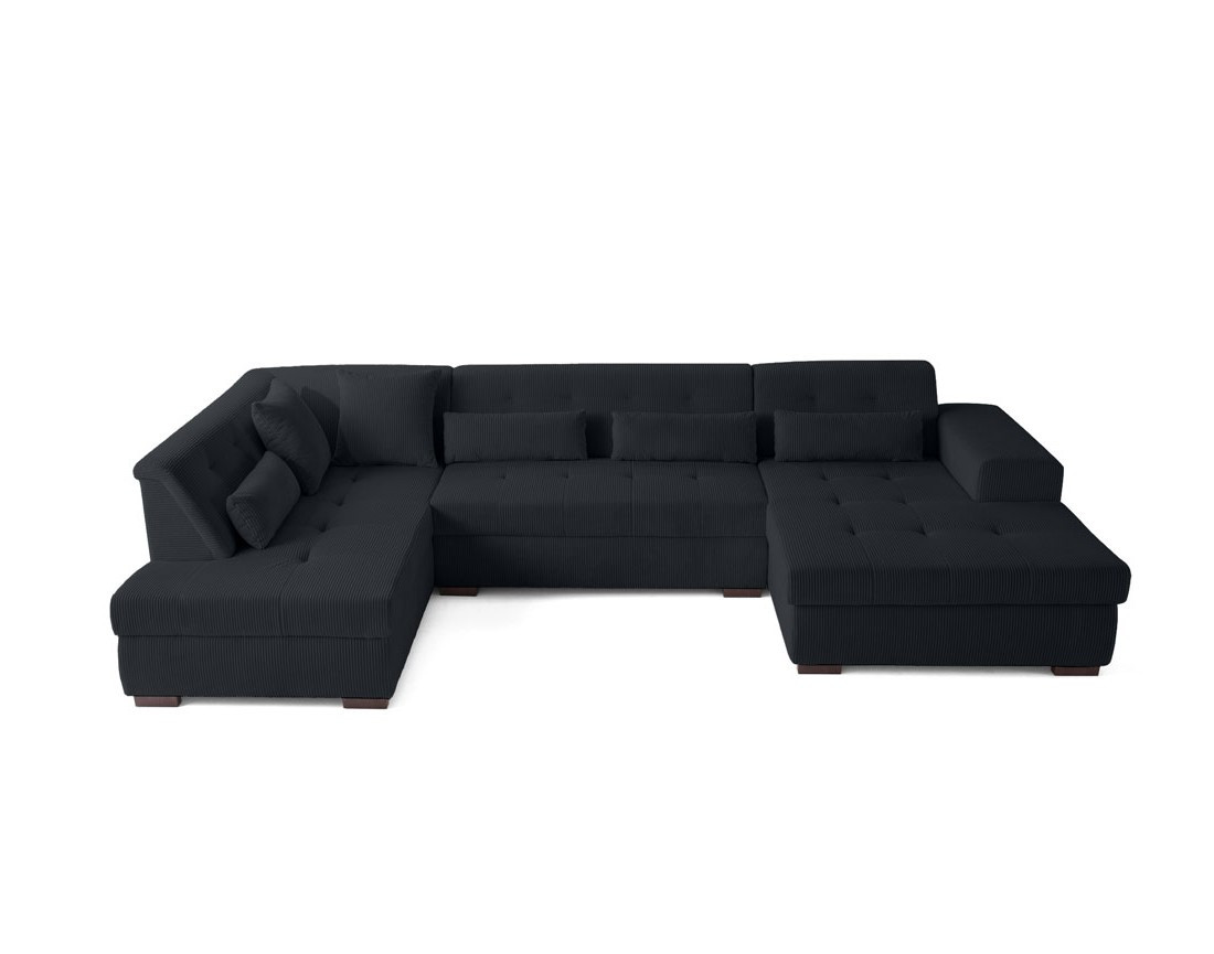 Canapé panoramique d'angle gauche 7 places en velours côtelé Vermont Canapé panoramique d'angle gauche 7 places en velours côtelé Vermont