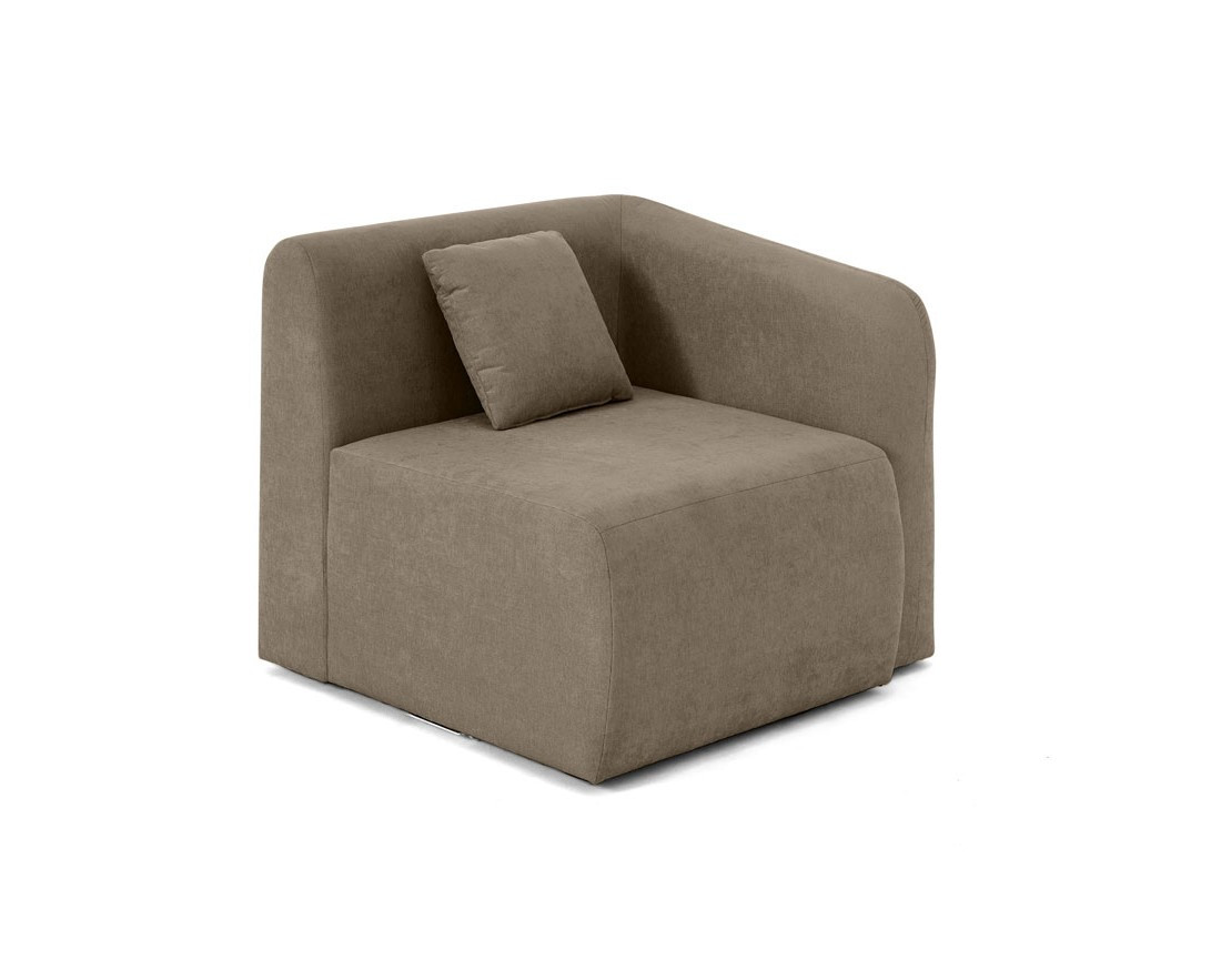 module d'assise d'angle droit en tissu Ikare