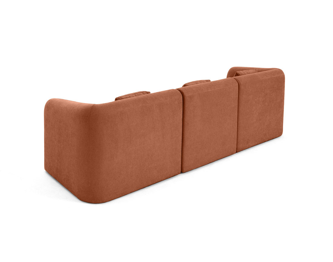 Canapé modulable 3 places en tissu Ikare