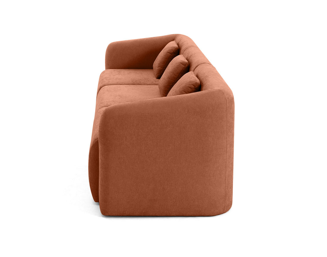Canapé modulable 3 places en tissu Ikare