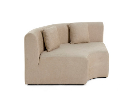 Module d'assise d'angle réversible en tissu Ikare