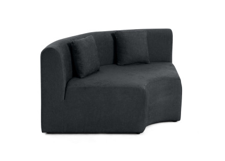 Module d'assise d'angle réversible en tissu Ikare