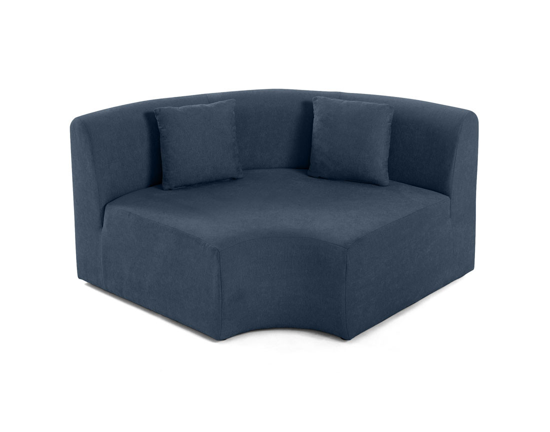 Module d'assise d'angle réversible en tissu Ikare