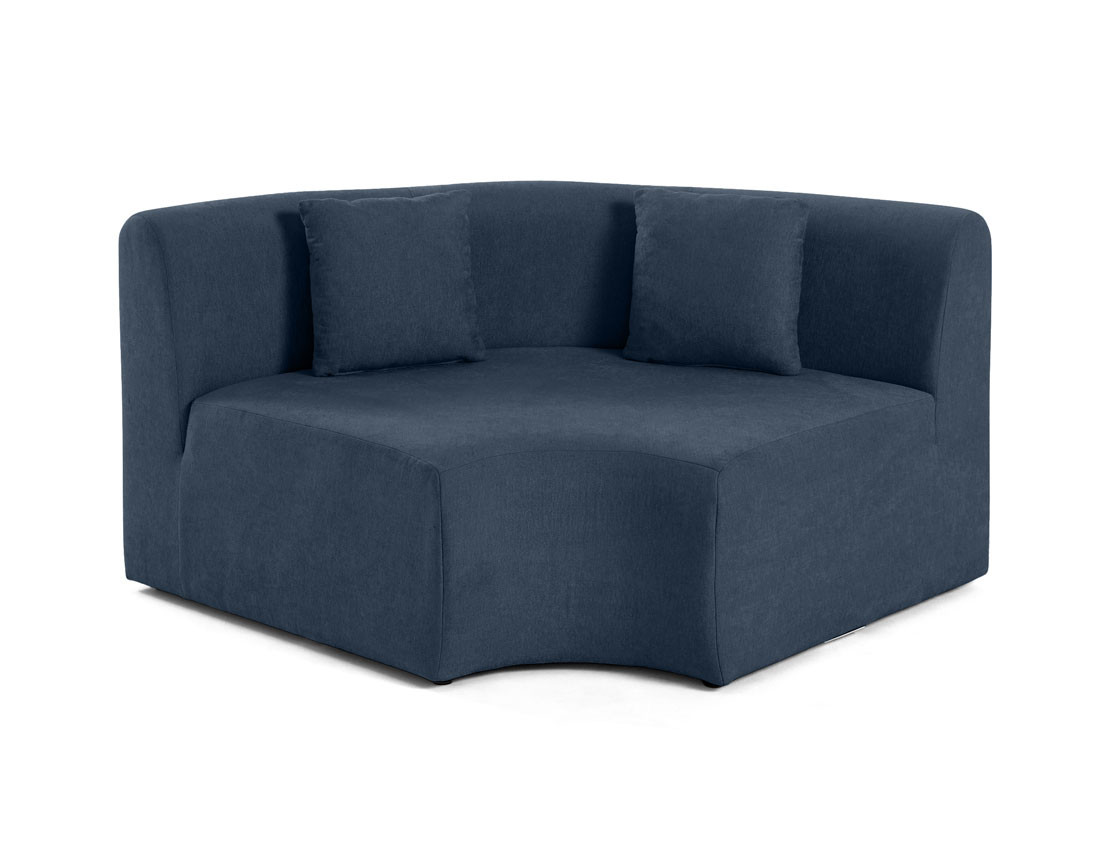 Module d'assise d'angle réversible en tissu Ikare