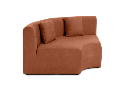 Module d'assise d'angle réversible en tissu Ikare