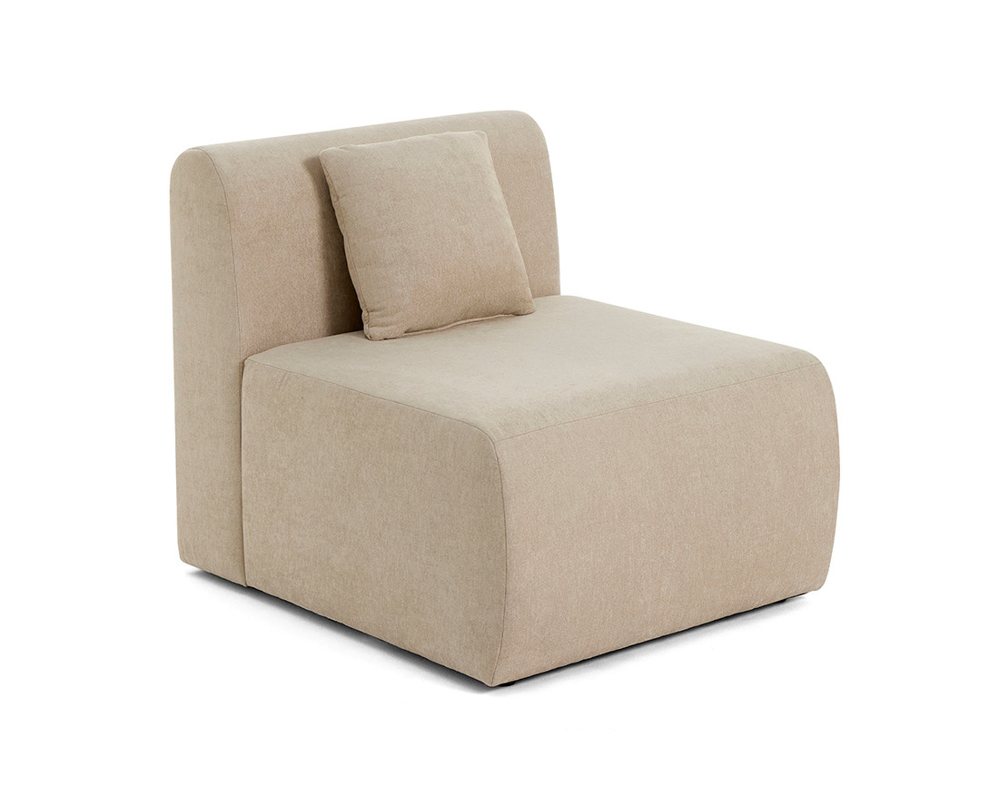 Module d'assise sans accoudoirs en tissu Ikare