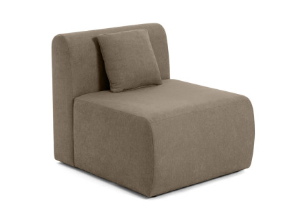 Module d'assise sans accoudoirs en tissu Ikare
