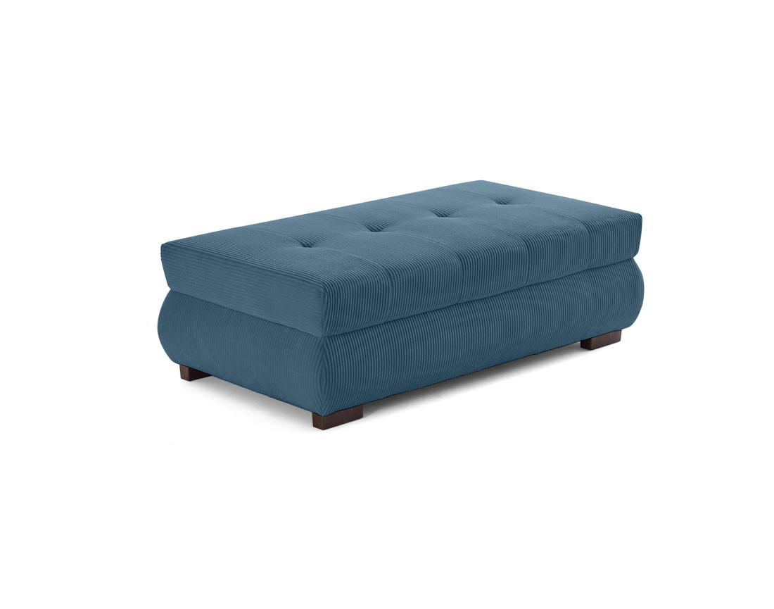 Pouf d'appoint en velours côtelé Vermont