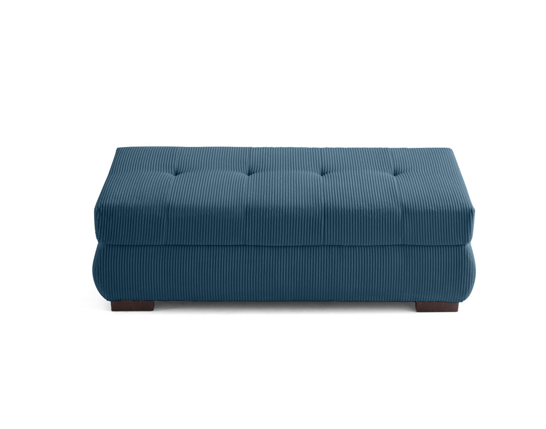 Pouf d'appoint en velours côtelé Vermont