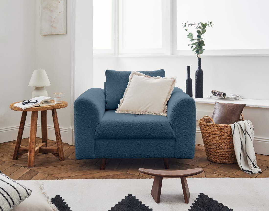 Rune - fauteuil - en tissu bouclette Lisa Design