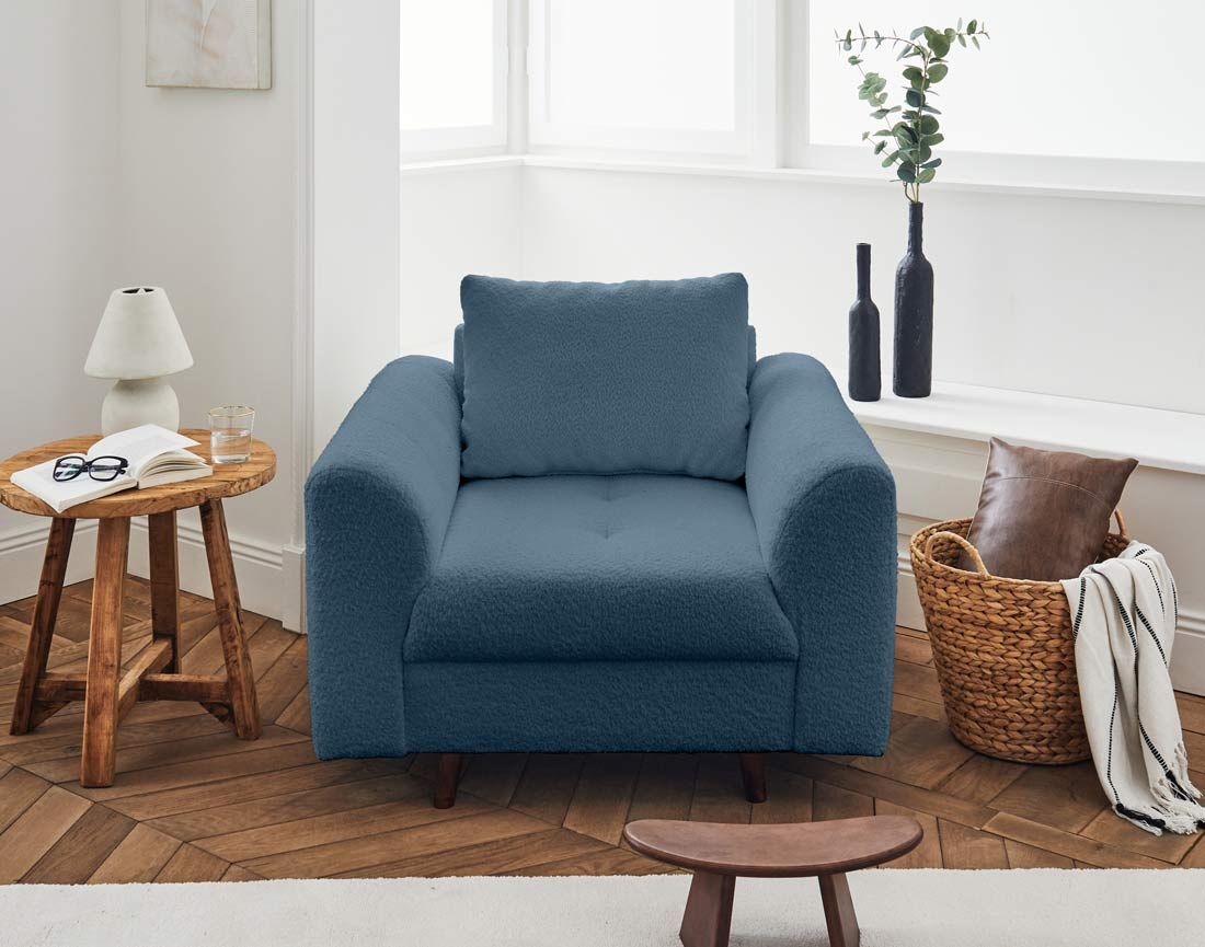 Rune - fauteuil - en tissu bouclette Lisa Design