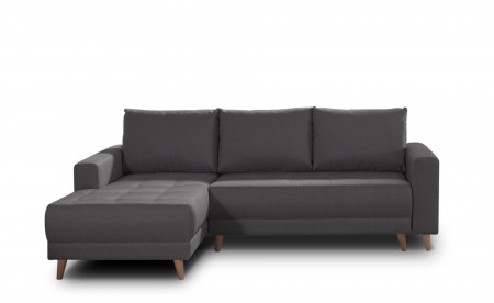 Ivar - Canapé d'angle convertible 4 places - avec coffre et poche de rangement - Style scandinave - Gauche Ivar - Canapé d'angle convertible 4 places - avec coffre et poche de rangement - Style scandinave - Gauche