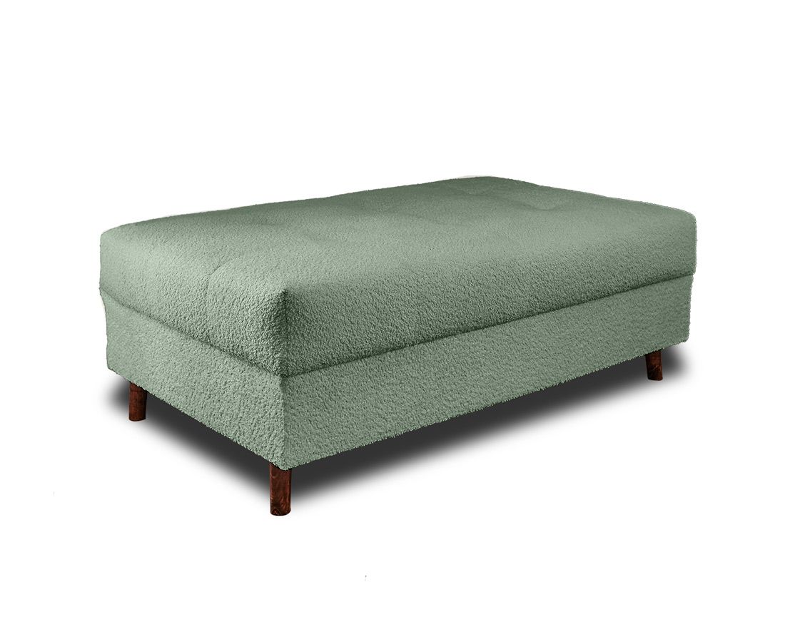 Rune - canapé panoramique d'angle gauche - 7 places - avec pouf d'appoint - en tissu bouclette Lisa Design