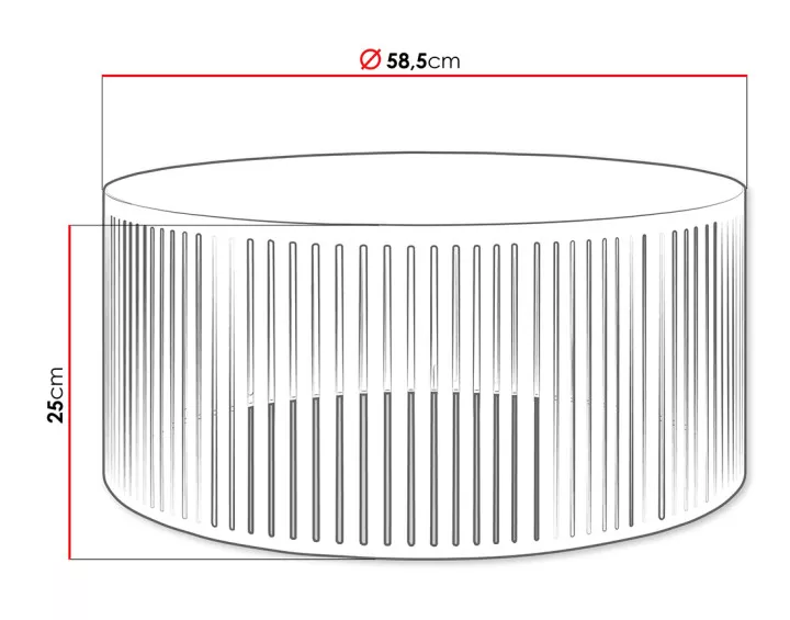 Table basse blanc 59 cm Sally