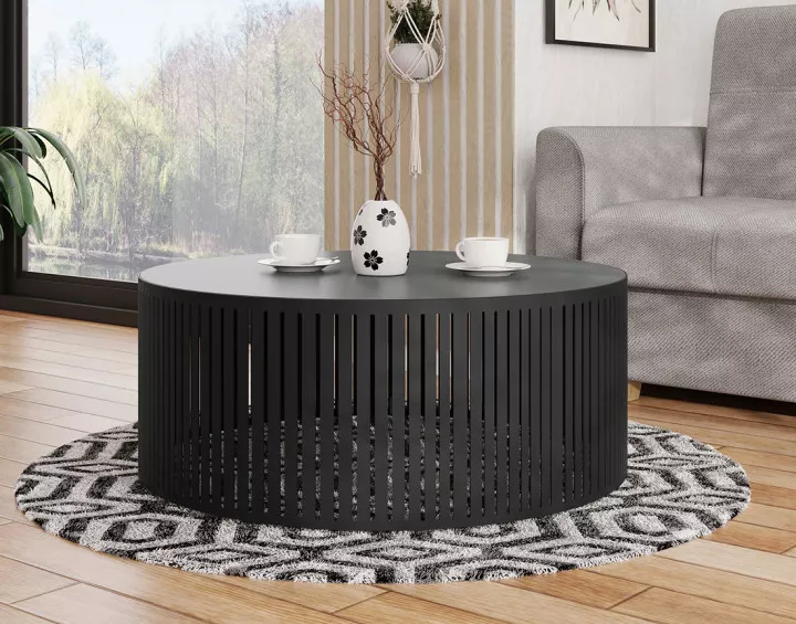 Table basse noir 75 cm Sally