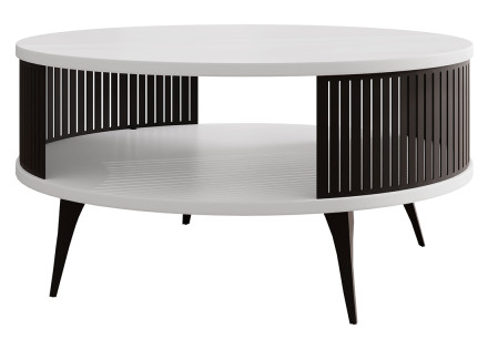 Table basse blanc et noir 75 cm Forini