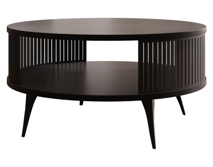 Table basse noir 1 niche 75 cm Forini