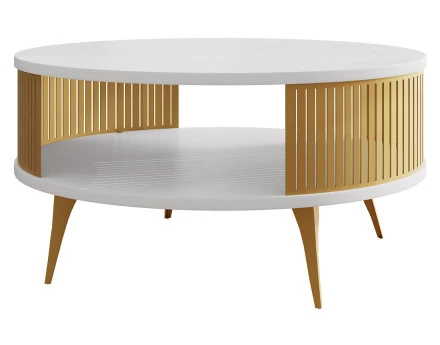 Table basse blanc et doré 1...