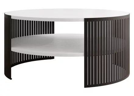 Table basse blanc et noir 75 cm Cruz