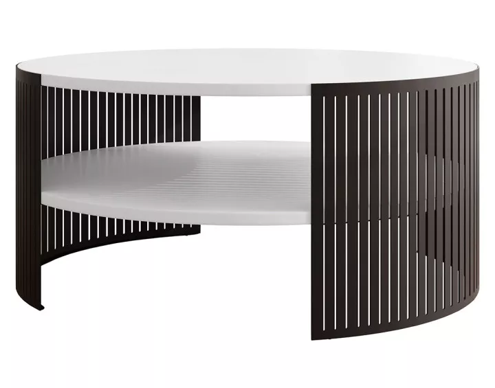 Table basse blanc et noir 75 cm Cruz