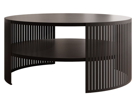 Table basse noir 1 niche 75 cm Cruz