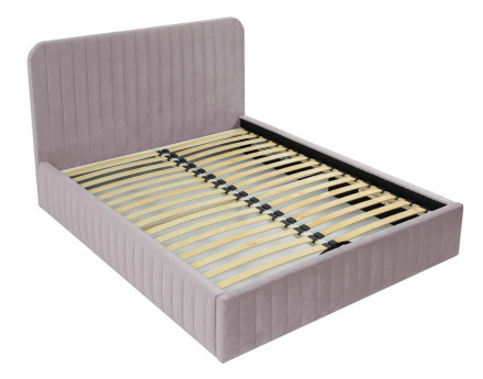 Lit coffre 140x200 cm sommier inclus en velours Stuart