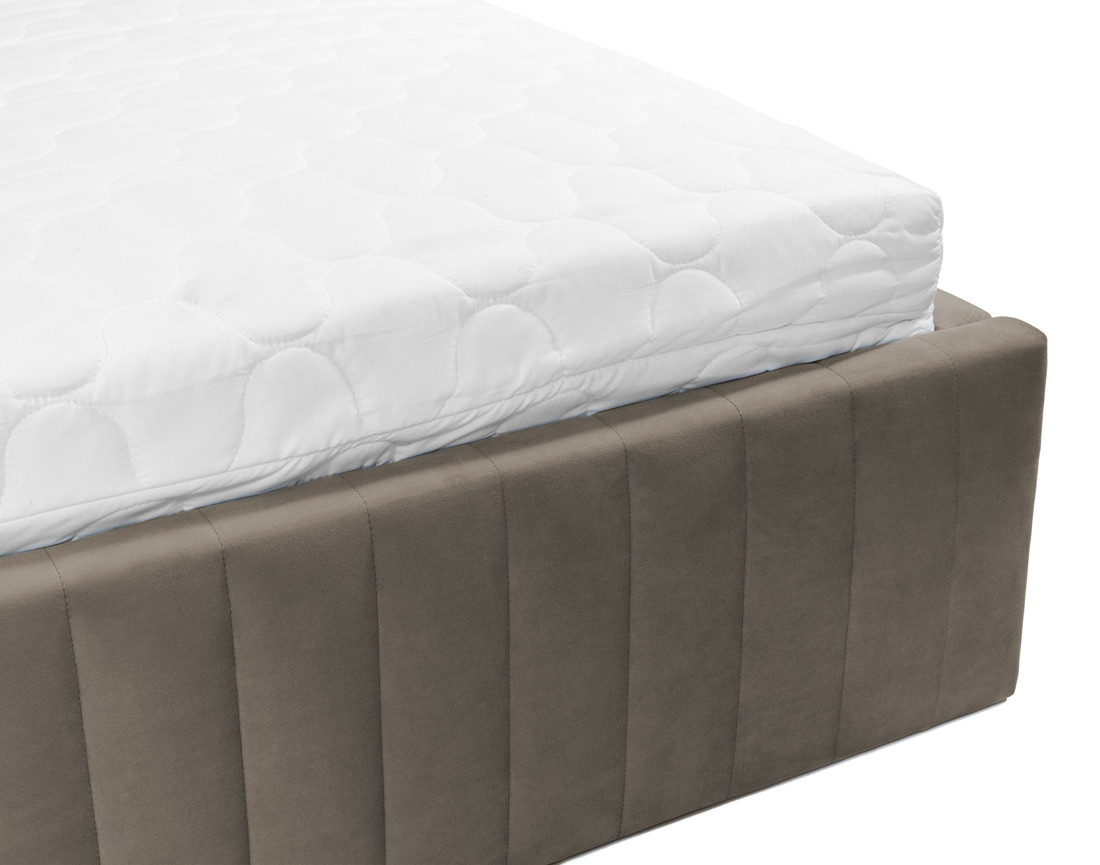 Lit coffre 140x200 cm sommier inclus en velours Stuart