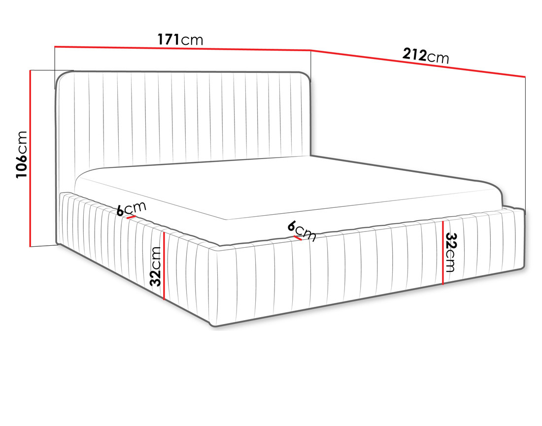 Lit coffre 160x200 cm sommier inclus en velours Stuart