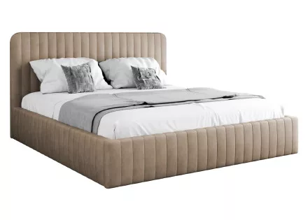 Lit coffre 160x200 cm sommier inclus en velours Stuart