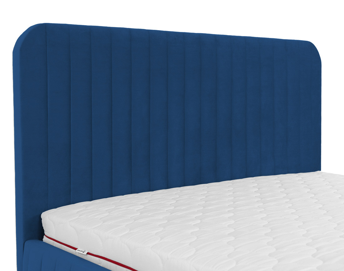 Lit coffre 160x200 cm sommier inclus en velours Stuart