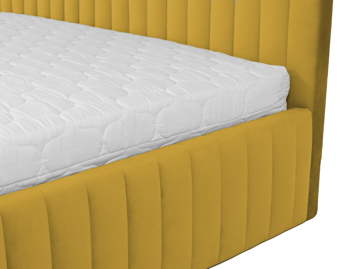 Lit coffre 160x200 cm sommier inclus en velours Stuart