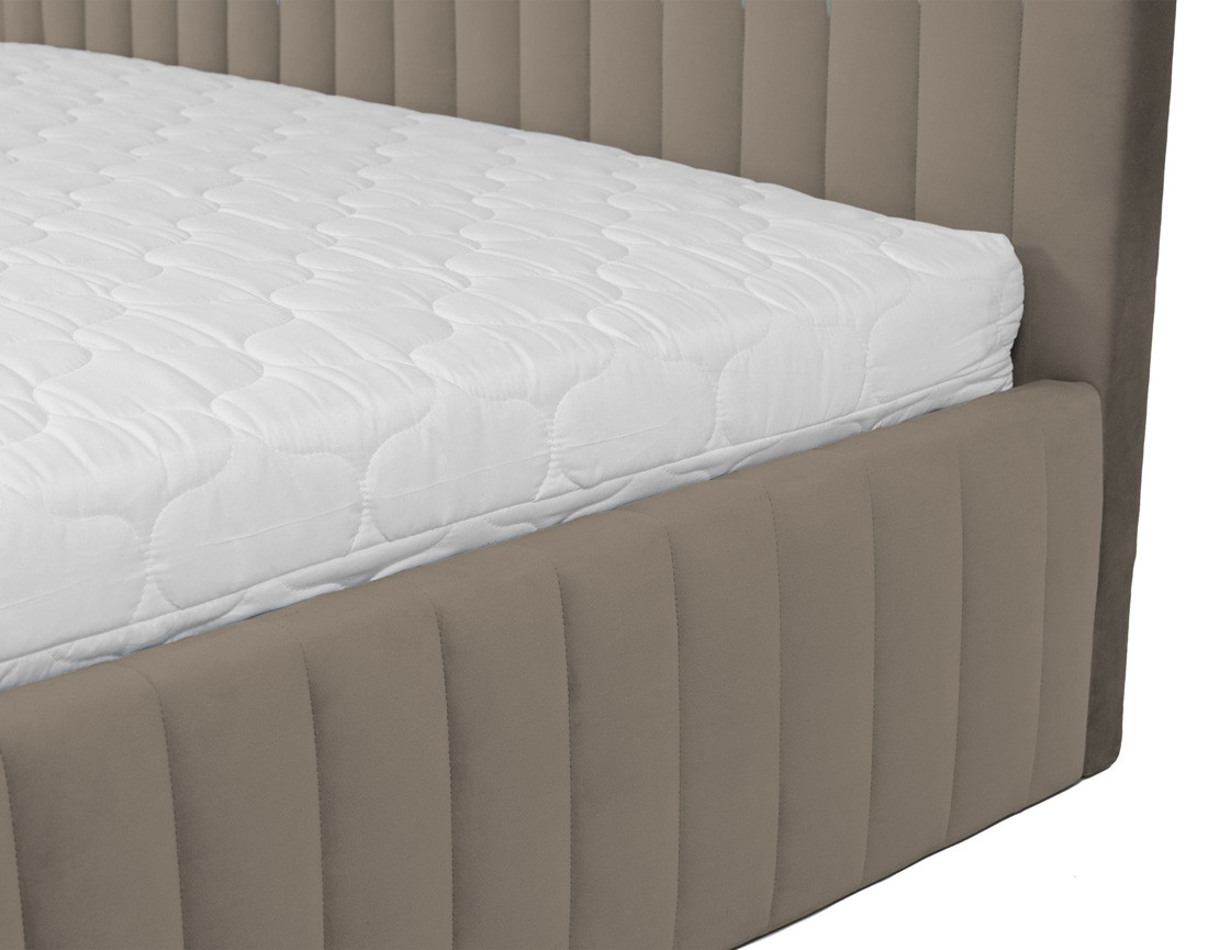 Lit coffre 160x200 cm sommier inclus en velours Stuart