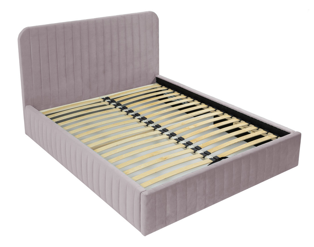 Lit coffre 180x200 cm sommier inclus en velours Stuart