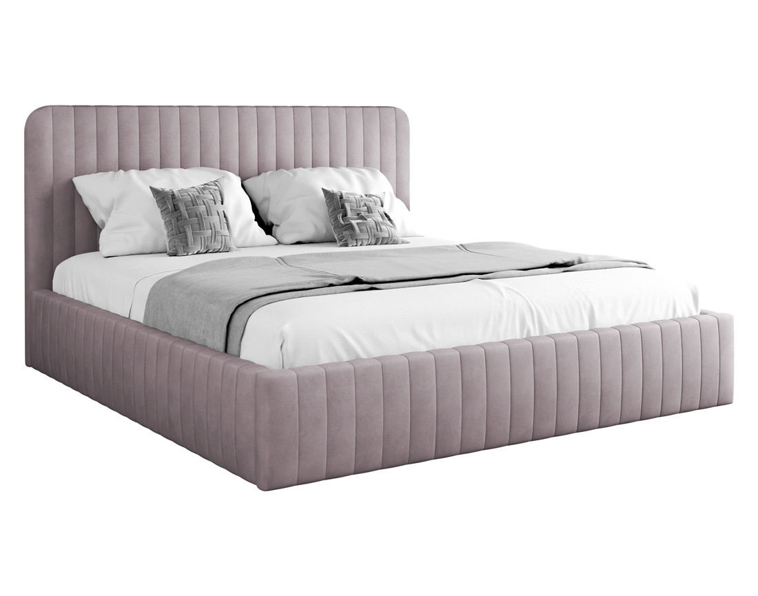 Lit coffre 180x200 cm sommier inclus en velours Stuart