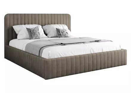 Lit coffre 180x200 cm sommier inclus en velours Stuart