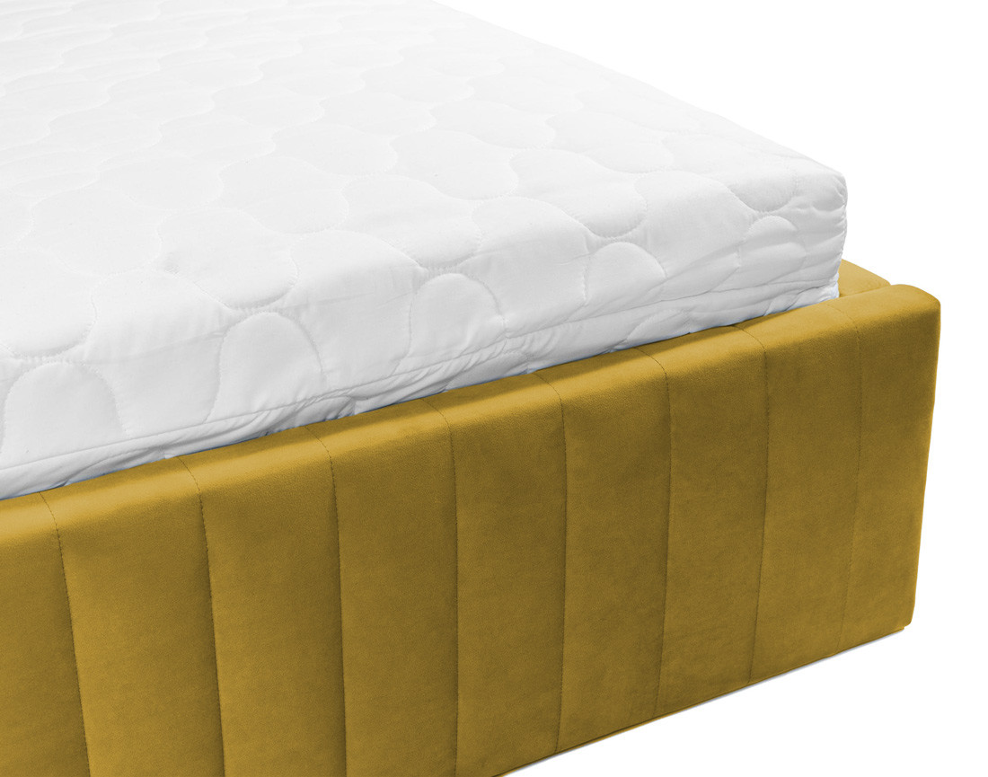 Lit coffre 180x200 cm sommier inclus en velours Stuart