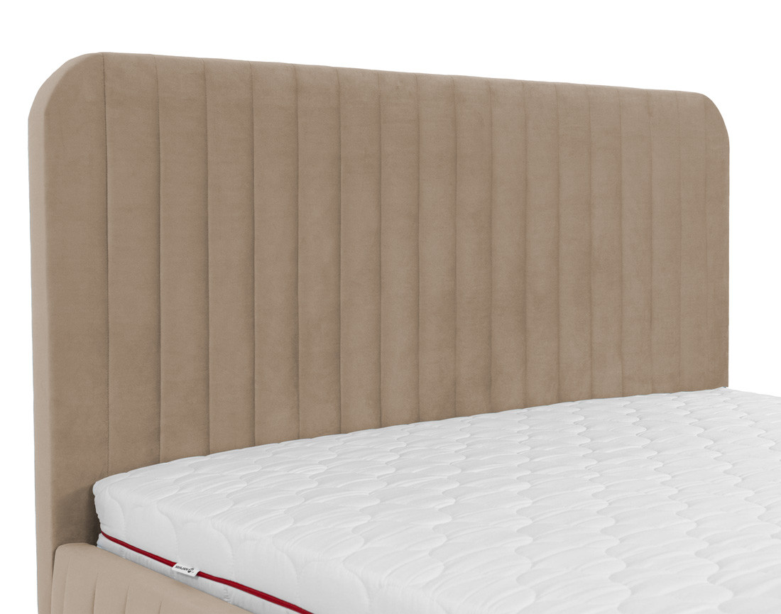Lit coffre 180x200 cm sommier inclus en velours Stuart