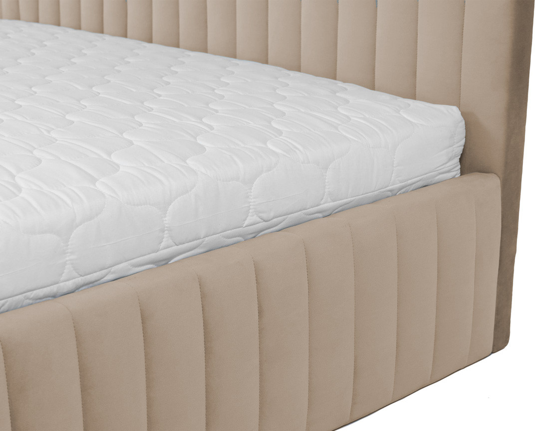 Lit coffre 180x200 cm sommier inclus en velours Stuart