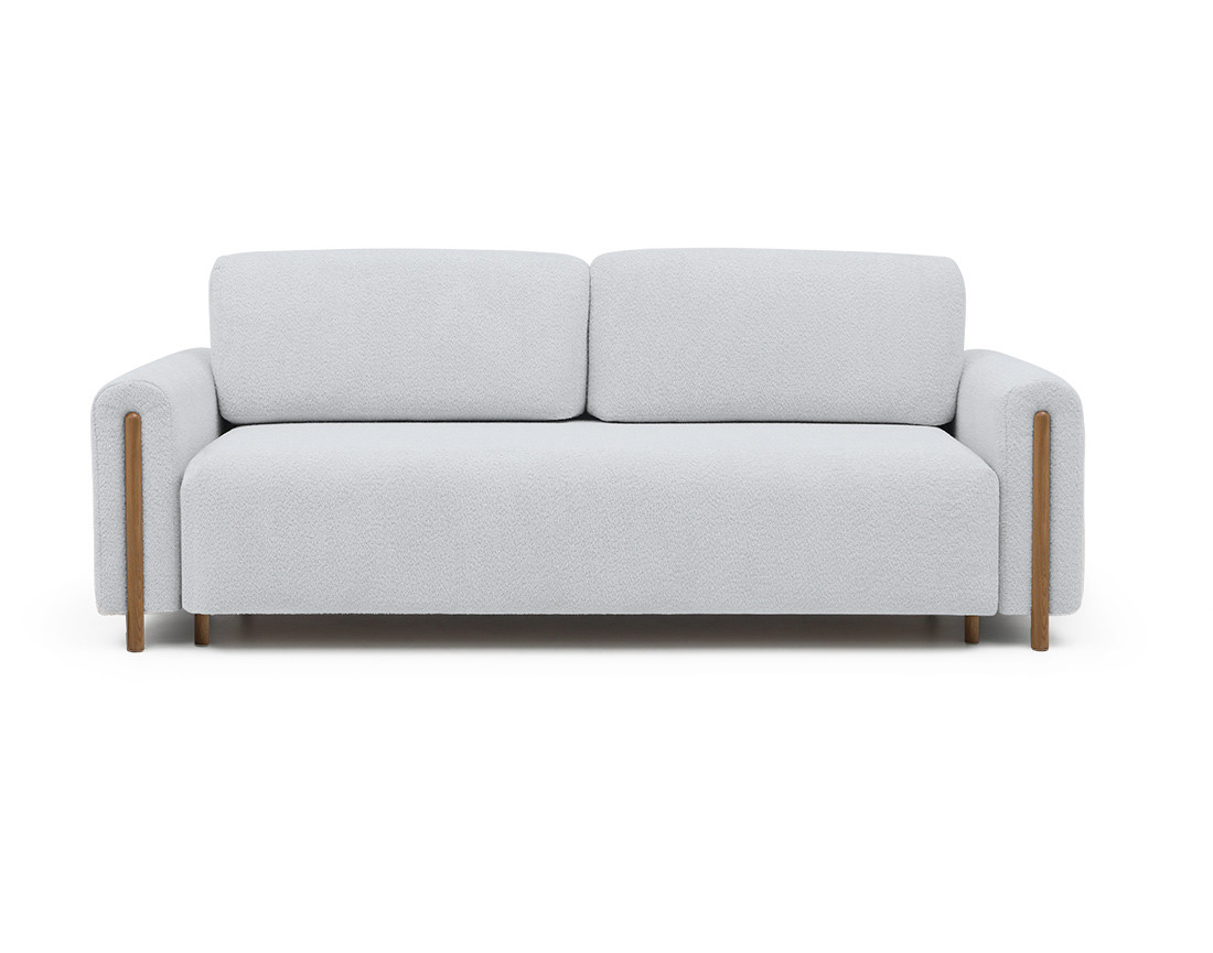 Canapé 3 places convertible avec coffre en tissu bouclette Glendale Canapé 3 places convertible avec coffre en tissu bouclette Glendale