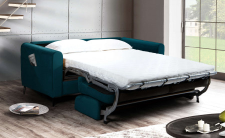 Allan - Canapé 3 places convertible - ouverture express - couchage quotidien - Velours Allan - Canapé 3 places convertible - ouverture express - couchage quotidien - Velours