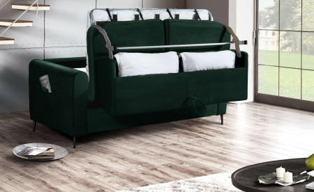 Allan - Canapé 3 places convertible - ouverture express - couchage quotidien - Velours Allan - Canapé 3 places convertible - ouverture express - couchage quotidien - Velours